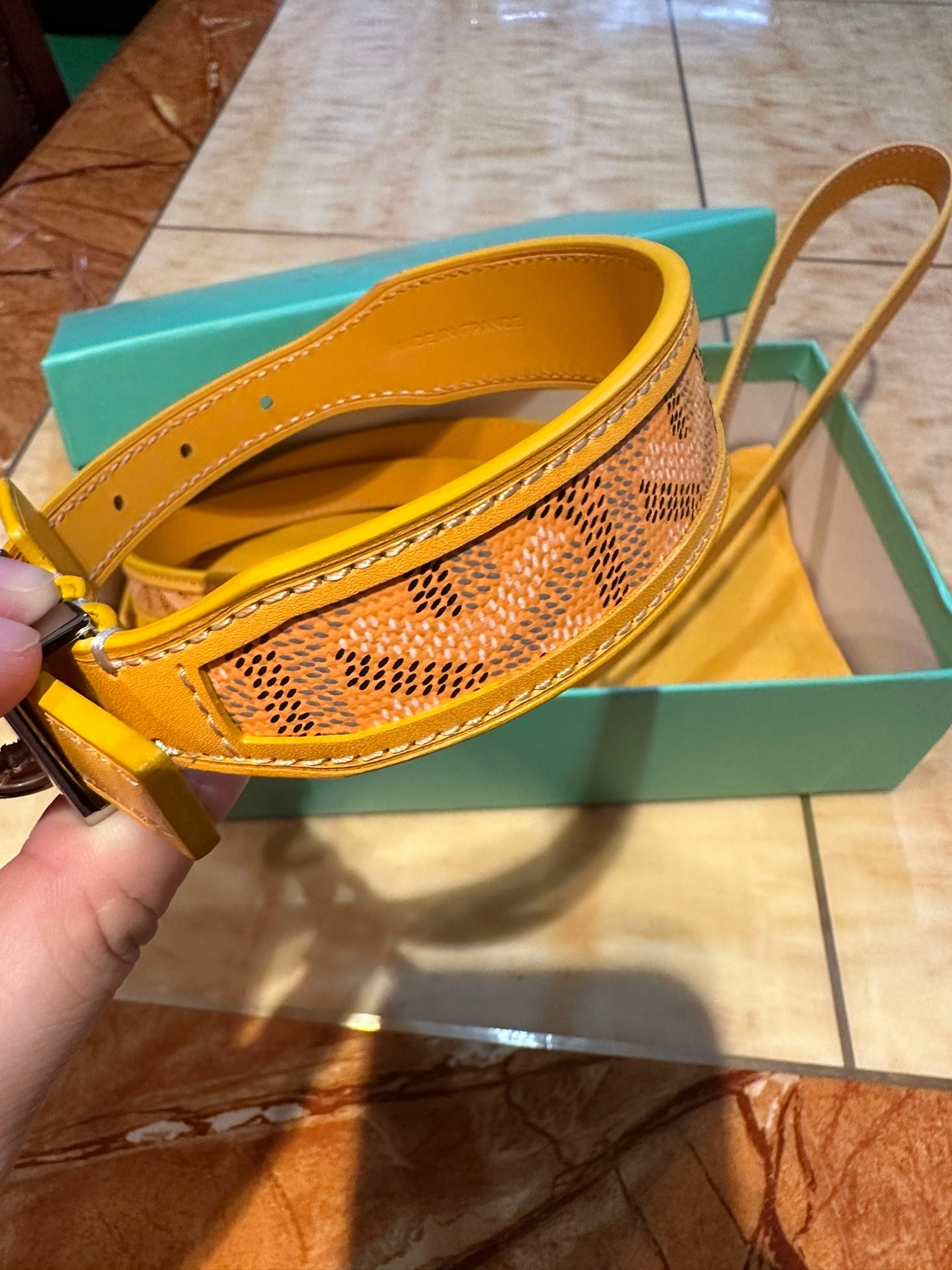 Luxury Canvas Pet Collar &amp; Leash Set - Premium Leather Craftsmanship