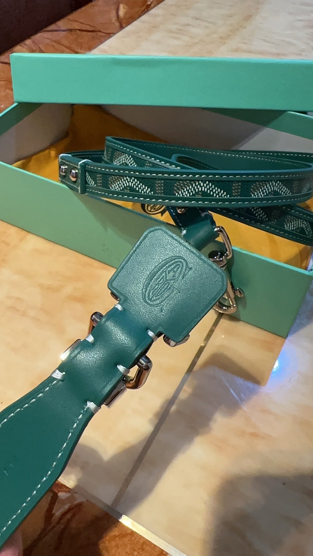 Luxury Canvas Pet Collar &amp; Leash Set - Premium Leather Craftsmanship