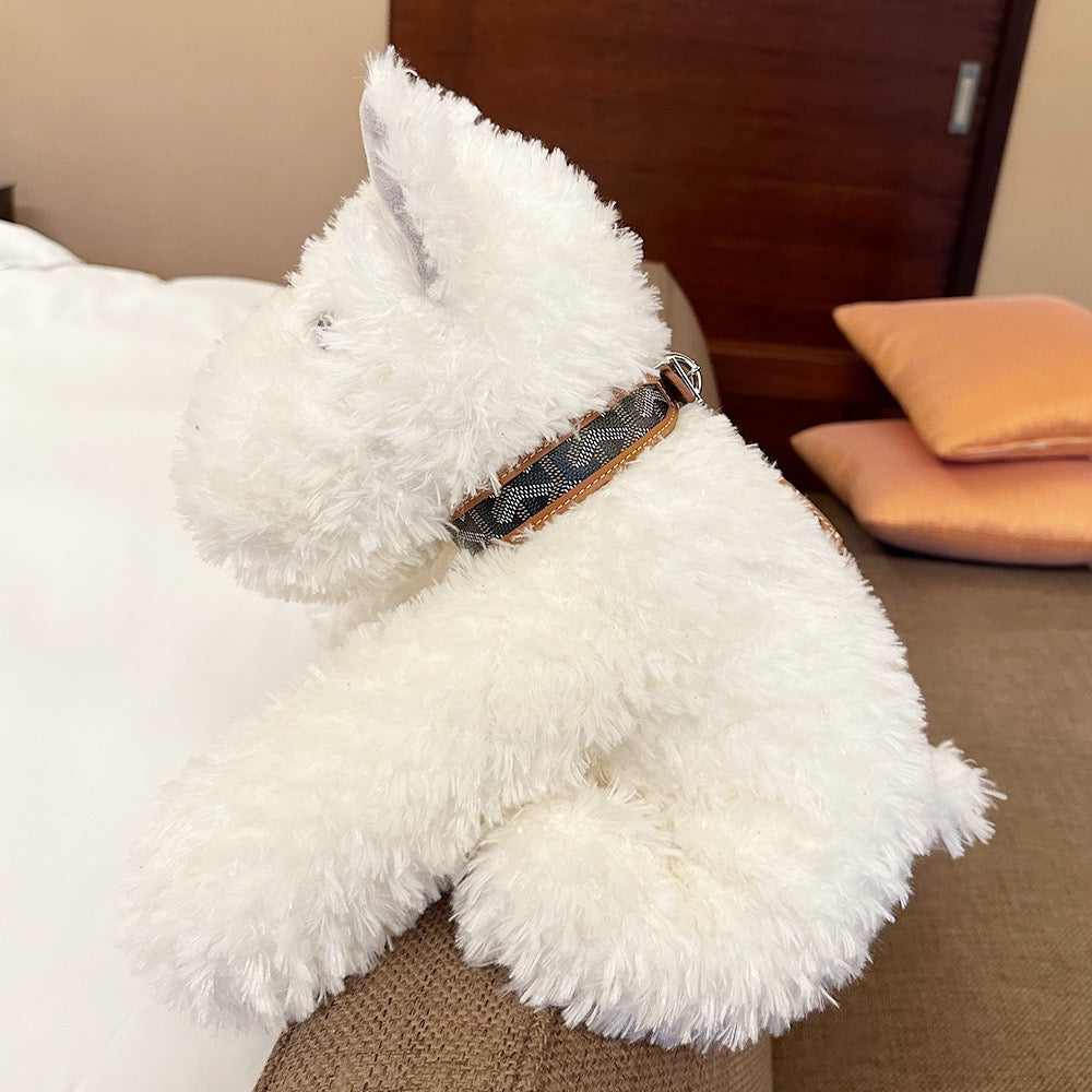 Luxury Canvas Pet Collar &amp; Leash Set - Premium Leather Craftsmanship