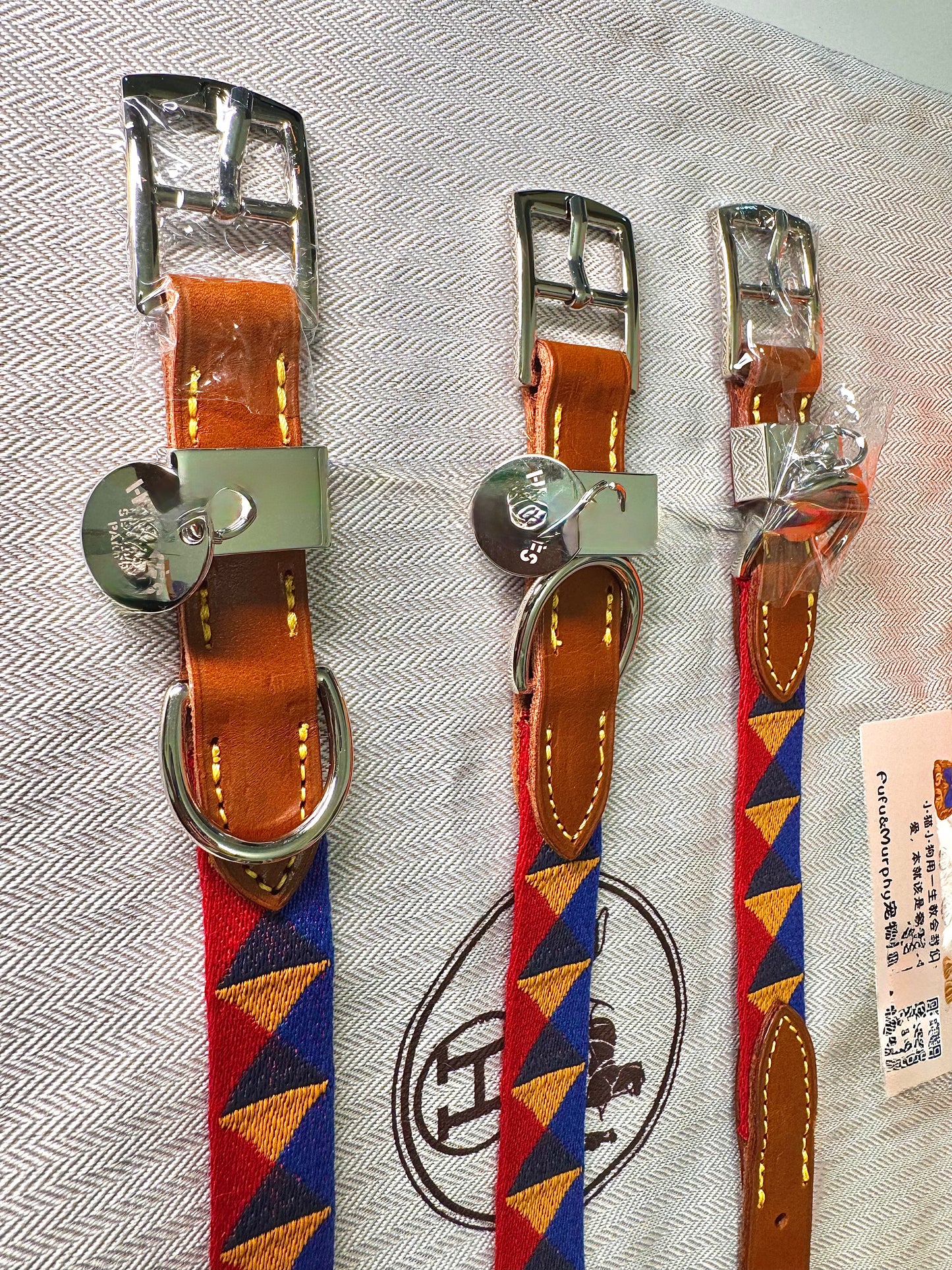 🐶Premium Canvas &amp; Leather Harness Set - 💎 FREE Custom Engraved Tag