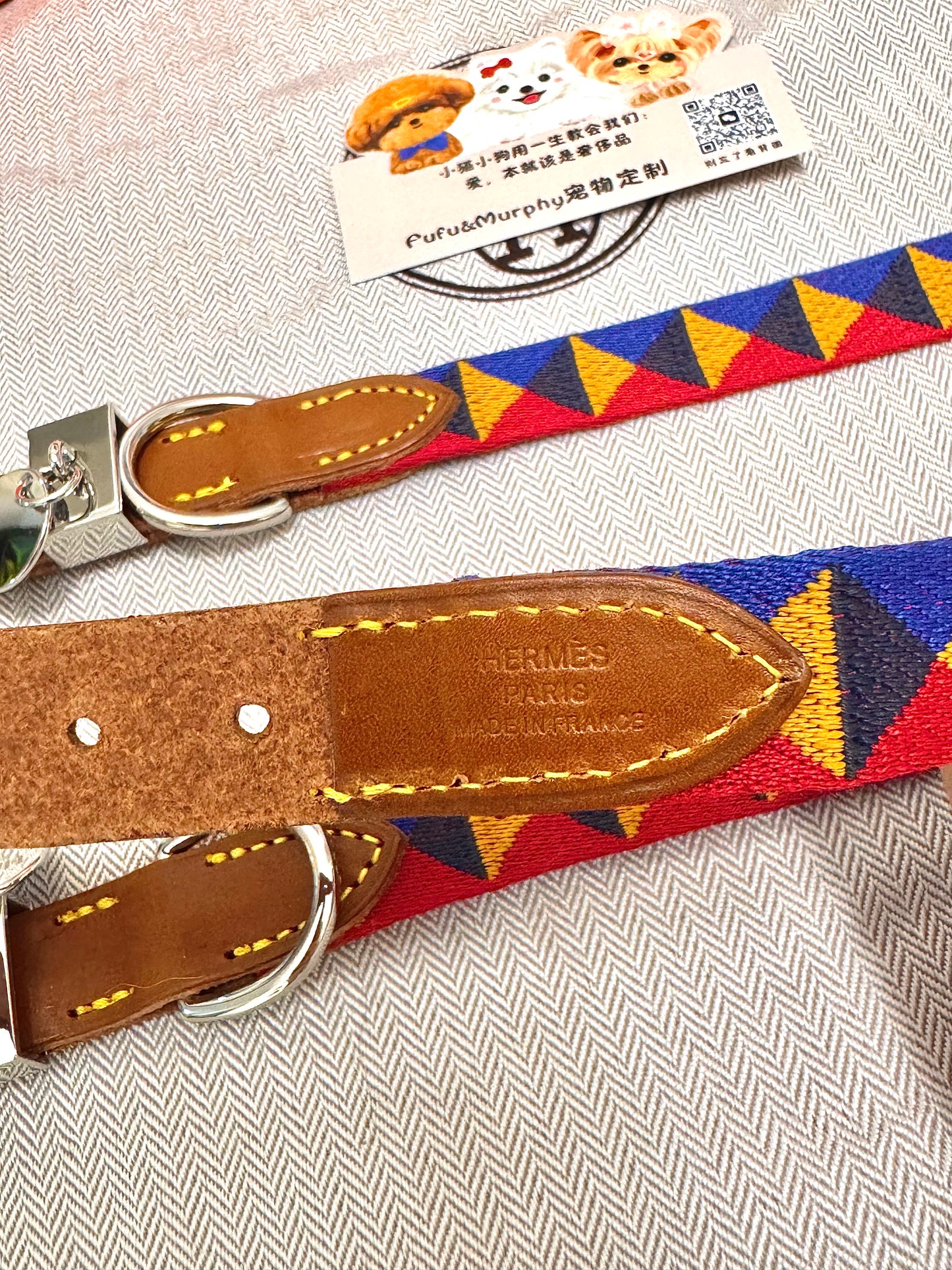 🐶Premium Canvas &amp; Leather Harness Set - 💎 FREE Custom Engraved Tag