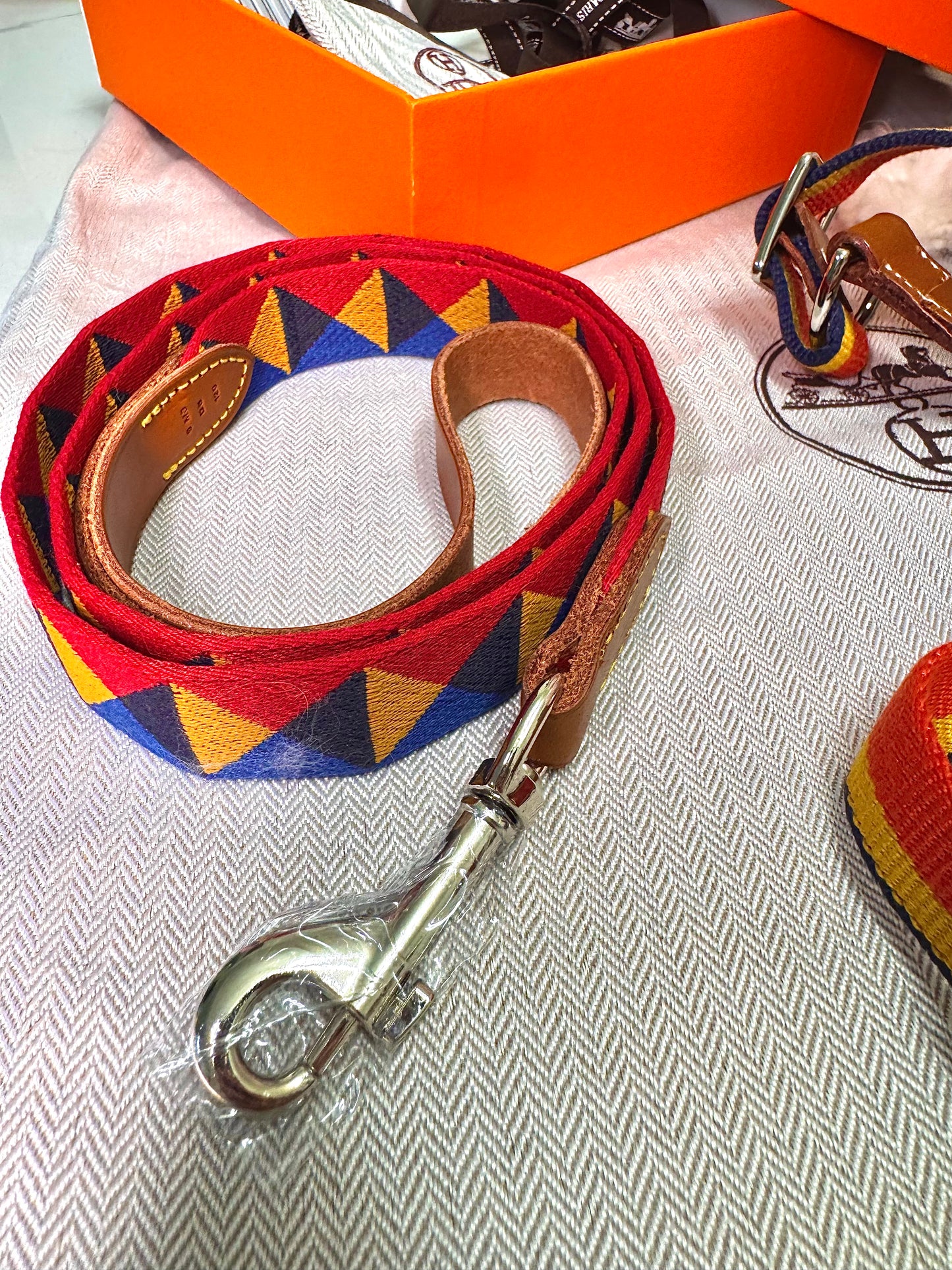 🐶Premium Canvas &amp; Leather Harness Set - 💎 FREE Custom Engraved Tag