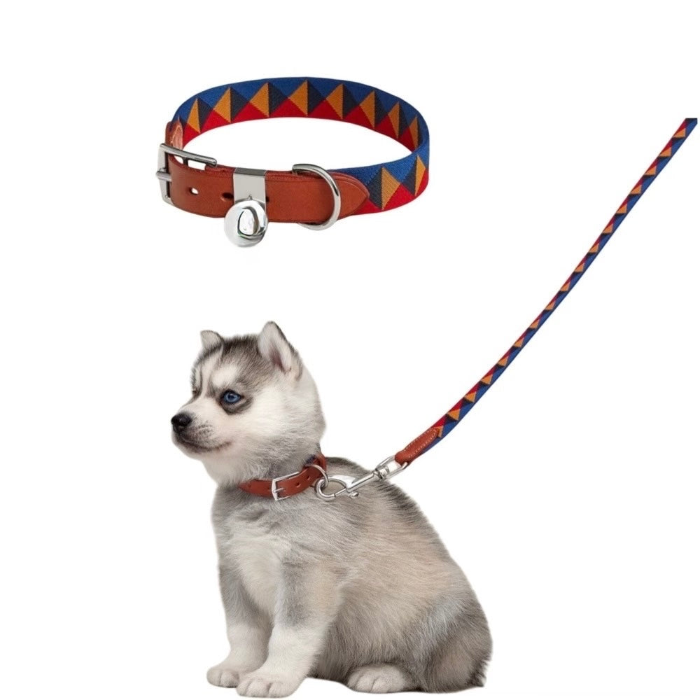 🐶Premium Canvas &amp; Leather Harness Set - 💎 FREE Custom Engraved Tag