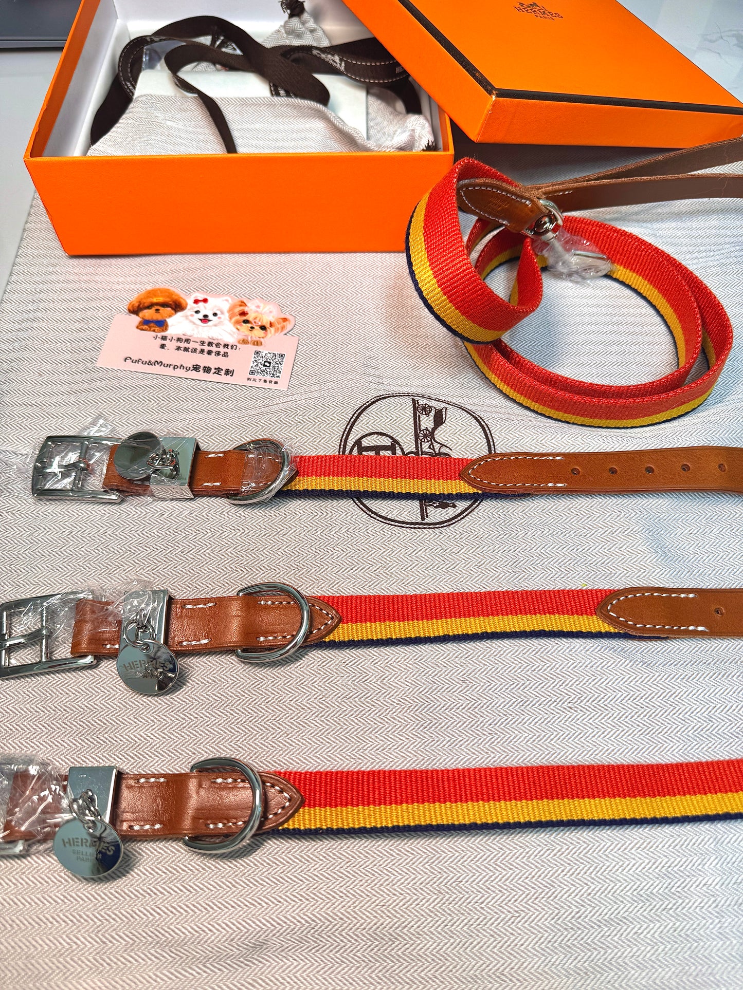 🐶Premium Canvas &amp; Leather Harness Set - 💎 FREE Custom Engraved Tag