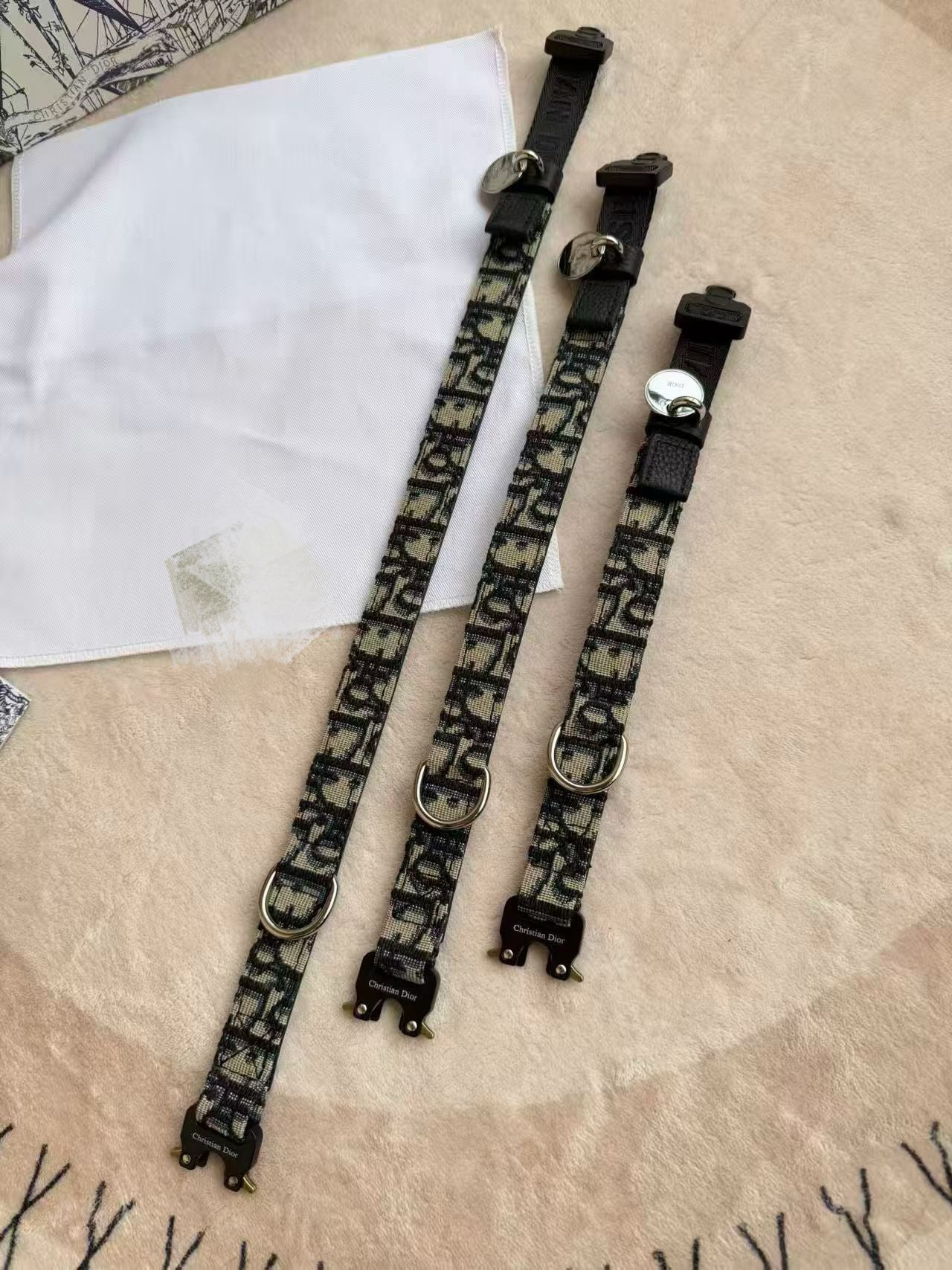 Luxury Jacquard Monogram Pet Collar, Harness & Leash Set - Premium Edition